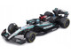Mercedes AMG F1 W15 E Performance #63 George Russell Petronas Formula One F1 World Championship 2024 with Driver Figure and Display Case Race Series 1/43 Diecast Model Car Bburago 38209GR