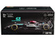 Mercedes AMG F1 W15 E Performance #63 George Russell Petronas Formula One F1 World Championship 2024 with Driver Figure and Display Case Race Series 1/43 Diecast Model Car Bburago 38209GR
