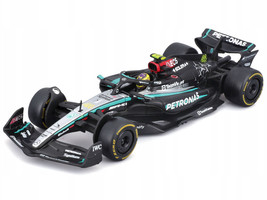 Mercedes AMG F1 W15 E Performance #44 Lewis Hamilton Petronas Formula One F1 World Championship 2024 with Driver Figure and Display Case Race Series 1/43 Diecast Model Car Bburago 38209LH