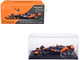 McLaren MCL38 #4 Lando Norris OKX Winner Formula One F1 Miami GP 2024 with Driver Figure and Display Case Race Series 1/43 Diecast Model Car Bburago 38215LN