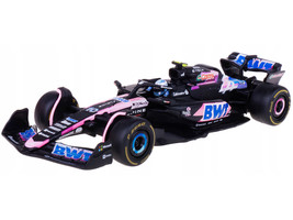 Alpine A524 #10 Pierre Gasly BWT Formula One F1 World Championship 2024 with Driver Figure and Display Case Race Series 1/43 Diecast Model Car Bburago 38220PG