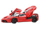 Ferrari LaFerrari Rosso Corsa Red with Black Wheels With Display Case Limited Edition to 120 pieces Worldwide 1/18 Model Car BBR BBR182221-8DIE