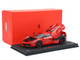 Ferrari LaFerrari Rosso Corsa Red with Black Wheels With Display Case Limited Edition to 120 pieces Worldwide 1/18 Model Car BBR BBR182221-8DIE