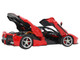 Ferrari LaFerrari Rosso Corsa Red with Black Top and Silver Wheels With Display Case Limited Edition to 135 pieces Worldwide 1/18 Model Car BBR BBR182221-9DIE