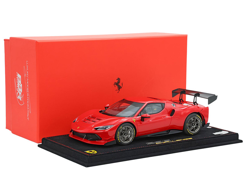 2023 Ferrari 296 Challenge Rosso Corsa Red With Display Case Limited Edition to 36 pieces Worldwide 1/18 Model Car BBR P18242A