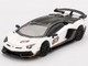 Lamborghini Aventador SVJ 63 Bianco Asopo White with Carbon Top Limited Edition 1/64 Diecast Model Car Mini GT MGT00842