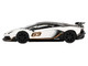 Lamborghini Aventador SVJ 63 Bianco Asopo White with Carbon Top Limited Edition 1/64 Diecast Model Car Mini GT MGT00842