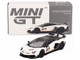 Lamborghini Aventador SVJ 63 Bianco Asopo White with Carbon Top Limited Edition 1/64 Diecast Model Car Mini GT MGT00842