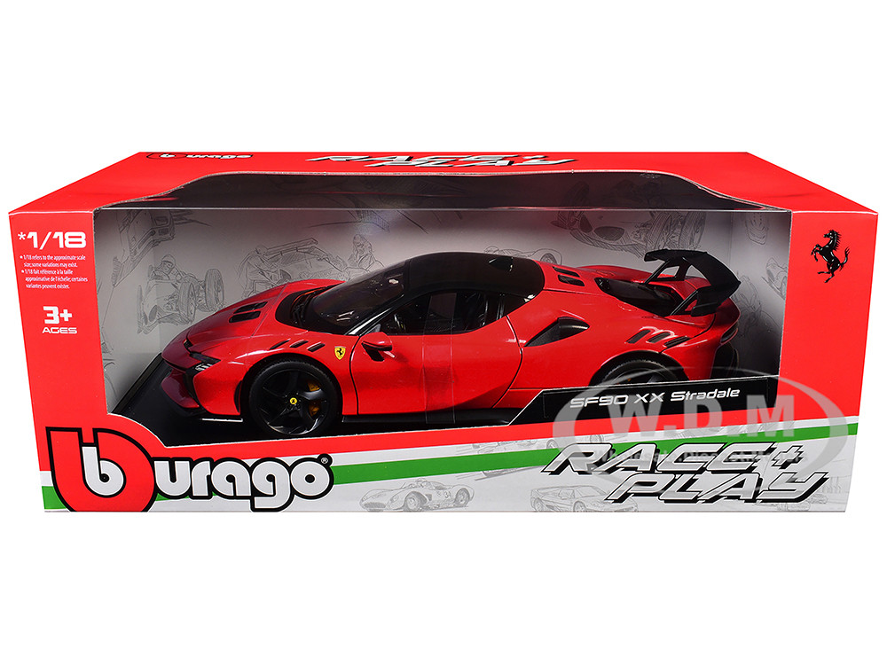 ミニカー　1/18 Ferrari SF90 Stradale(レッド×ブラック) 「FERRARI RACE ＆ PLAY」 [18-16000] Ferrari SF90 XX Stradale Red with Black Top 
