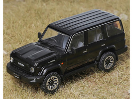 Toyota Land Cruiser J76 RHD Right Hand Drive Black 1/64 Diecast Model Car GCD KS-081-455