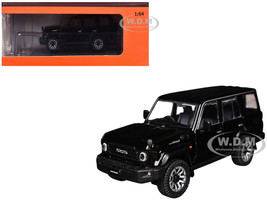 Toyota Land Cruiser J76 RHD Right Hand Drive Black 1/64 Diecast Model Car GCD KS-081-455