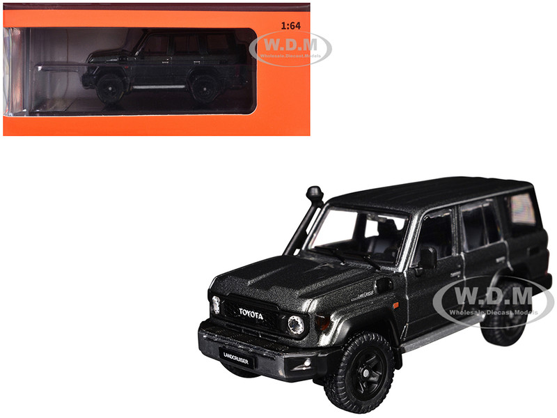Toyota Land Cruiser J76 Gray Metallic 1/64 Diecast Model Car GCD KS-081-456