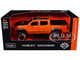 2023 Toyota Tacoma TRD Pro Pickup Truck Harley Davidson Orange and Black with Roof Rack H D Custom Series 1/24 Diecast Model Car Maisto 32275OR