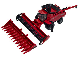 Case IH Axial-Flow 7260 Combine 12-Row Corn Head Draper Grain Head Red 1/64 Diecast Model ERTL TOMY 44444