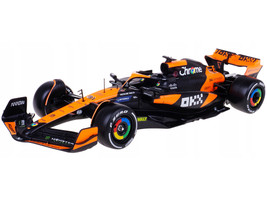 McLaren MCL38 #81 Oscar Piastri OKX Formula One F1 Miami GP 2024 with Driver Figure Race Series 1/24 Diecast Model Car Bburago 28040OP