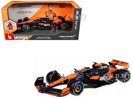 McLaren MCL38 #81 Oscar Piastri OKX Formula One F1 Miami GP 2024 with Driver Figure Race Series 1/24 Diecast Model Car Bburago 28040OP