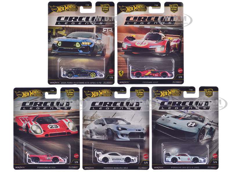 Circuit Legends 5 piece Set Car Culture 2025 Series K Diecast Model Cars Hot Wheels FPY86-961K