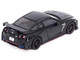 Nissan GT R R35 Nismo RHD Right Hand Drive Nismo Black with Carbon Hood and Top 1/64 Diecast Model Car Inno Models IN64-R35N-BLA