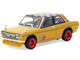 Datsun 510 OG Beer Yellow with Checkered Top Hobby64 Series 1/64 Diecast Model Car Tarmac Works T64-052-OG
