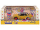 Datsun 510 OG Beer Yellow with Checkered Top Hobby64 Series 1/64 Diecast Model Car Tarmac Works T64-052-OG