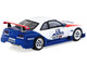 Nissan Nismo GT R LM RHD Right Hand Drive 1995 Launch Version White with Red and Blue Accents Hobby64 Series 1/64 Diecast Model Car Tarmac Works T64-067-TC