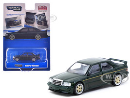 Mercedes Benz 190 E 2 5 16 EVO 1 Toyo Tires Dark Green Global64 Series 1/64 Diecast Model Tarmac Works T64G-057-TOYO