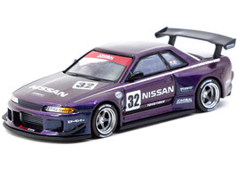 Nissan Skyline R32 Widebody RHD Right Hand Drive #32 Jonsibal Design Works Midnight Purple Metallic Global64 Series 1/64 Diecast Model Tarmac Works T64G-061-MP