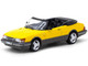 Saab 900 Turbo Convertible Yellow with Tarmac Cards Global64 Series 1/64 Diecast Model Tarmac Works T64G-067-YE