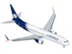 Boeing 737 800 Commercial Aircraft with Flaps Down AeroMexico N957AM White with Dark Blue Tail Gemini 200 Series 1/200 Diecast Model Airplane GeminiJets G2AMX1387F