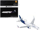 Boeing 737 800 Commercial Aircraft with Flaps Down AeroMexico N957AM White with Dark Blue Tail Gemini 200 Series 1/200 Diecast Model Airplane GeminiJets G2AMX1387F