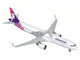 Airbus A321neo Commercial Aircraft Hawaiian Airlines N208HA White with Tail Graphics Gemini 200 Series 1/200 Diecast Model Airplane GeminiJets G2HAL1365