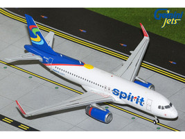 Airbus A320 Commercial Aircraft Spirit Airlines N633NK White with Blue Tail Gemini 200 Series 1/200 Diecast Model Airplane GeminiJets G2NKS1338