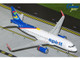 Airbus A320 Commercial Aircraft Spirit Airlines N633NK White with Blue Tail Gemini 200 Series 1/200 Diecast Model Airplane GeminiJets G2NKS1338