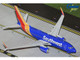 Boeing 737 700 Commercial Aircraft Southwest Airlines N943WN Blue with Striped Tail Gemini 200 Series 1/200 Diecast Model Airplane GeminiJets G2SWA1350