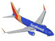Boeing 737 700 Commercial Aircraft with Flaps Down Southwest Airlines N943WN Blue with Striped Tail Gemini 200 Series 1/200 Diecast Model Airplane GeminiJets G2SWA1350F