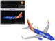 Boeing 737 700 Commercial Aircraft with Flaps Down Southwest Airlines N943WN Blue with Striped Tail Gemini 200 Series 1/200 Diecast Model Airplane GeminiJets G2SWA1350F