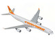 Airbus A340 600 Commercial Aircraft Linea Aerea Conviasa YV3545 White with Orange Tail Gemini 200 Series 1/200 Diecast Model Airplane GeminiJets G2VCV1355