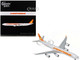 Airbus A340 600 Commercial Aircraft Linea Aerea Conviasa YV3545 White with Orange Tail Gemini 200 Series 1/200 Diecast Model Airplane GeminiJets G2VCV1355