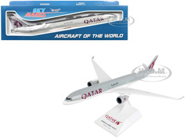 Airbus A350-1000 Commercial Aircraft Qatar Airways A7-ANA Gray Tail Graphics Snap-Fit 1/200 Plastic Model Skymarks SKR1074