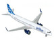 Airbus A321neo Commercial Aircraft JetBlue Airways N2180J White with Blue Tail 1/400 Diecast Model Airplane GeminiJets GJ2288