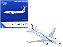 Boeing 737 800 Commercial Aircraft El Al Israel Airlines 4X EKK White with Blue Stripes 1/400 Diecast Model Airplane GeminiJets GJ2299