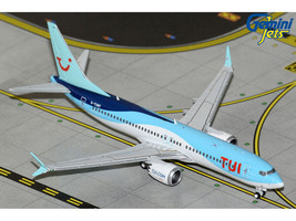 Boeing 737 MAX 8 Commercial Aircraft TUI Airways G TUMY Blue and White 1/400 Diecast Model Airplane GeminiJets GJ2324