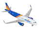 Airbus A320 Commercial Aircraft Allegiant Air N252NV Blue and White with Stripes 1/400 Diecast Model Airplane GeminiJets GJ2326