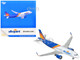 Airbus A320 Commercial Aircraft Allegiant Air N252NV Blue and White with Stripes 1/400 Diecast Model Airplane GeminiJets GJ2326