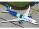 Boeing 787 9 Commercial Aircraft United Airlines The Future is SAF N24988 White and Blue with Stripes 1/400 Diecast Model Airplane GeminiJets GJ2333