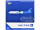 Boeing 787 9 Commercial Aircraft United Airlines The Future is SAF N24988 White and Blue with Stripes 1/400 Diecast Model Airplane GeminiJets GJ2333