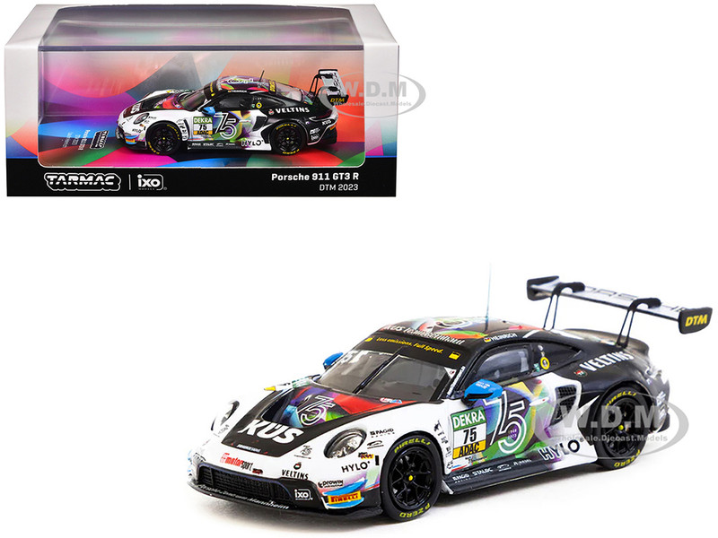 Porsche 911 GT3 R #75 Laurin Heinrich KUS Team Bernhard Deutsche Tourenwagen Masters 2023 Hobby64 Series 1/64 Diecast Model Tarmac Works T64-084-23DTM75