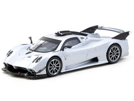 Pagani Huayra R Satin Silver Metallic Global64 Series 1/64 Diecast Model Tarmac Works T64G-TL035-SL