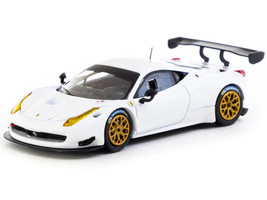 Ferrari 458 Italia GT3 White with Gold Wheels Road64 Series 1/64 Diecast Model Car Tarmac Works T64R-074-WH