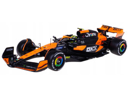 McLaren MCL38 #4 Lando Norris OKX Winner Formula One F1 Miami GP 2024 with Display Case 1/24 Diecast Model Car Bburago 28033LN